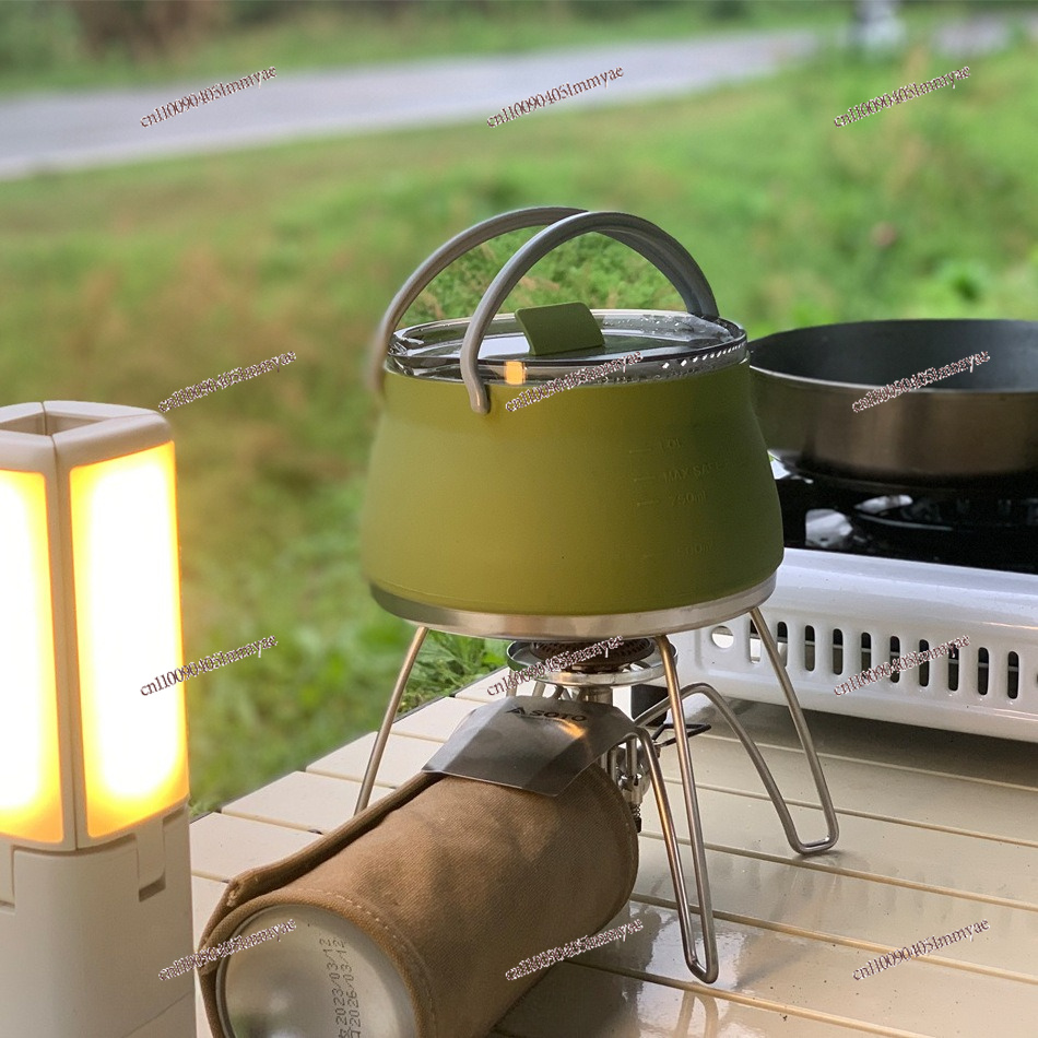 Camping Cooking Open Fire - Outdoor American Silicone Folding Kettle Portable