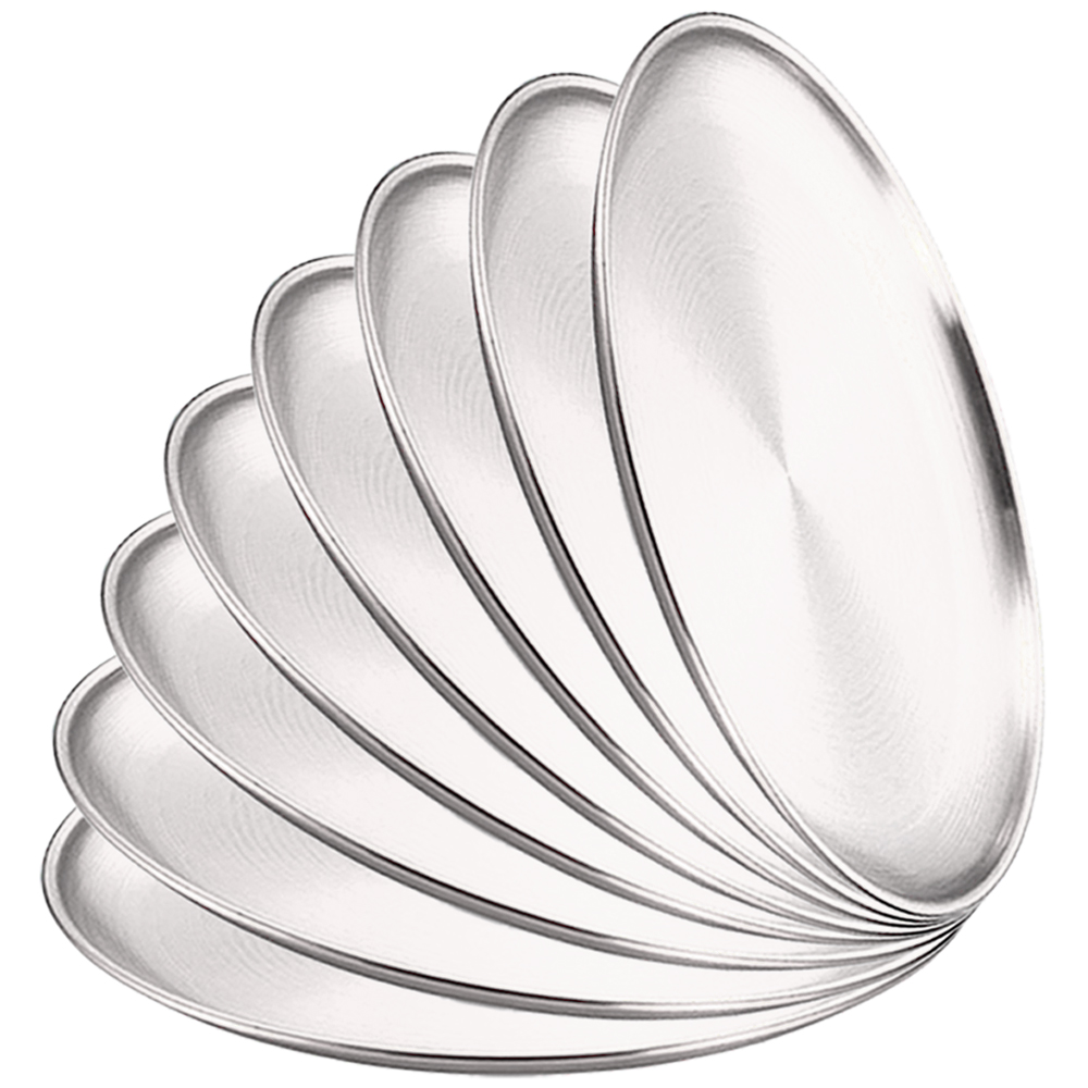 Camping Cooking Dishes - 8Pcs Metal Dining Dish Stainless Steel