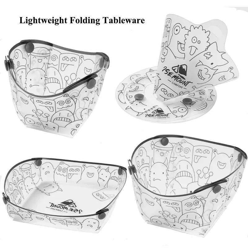 Camp Cutting Board - Outdoor Lightweight Folding Tableware Portable Bowl