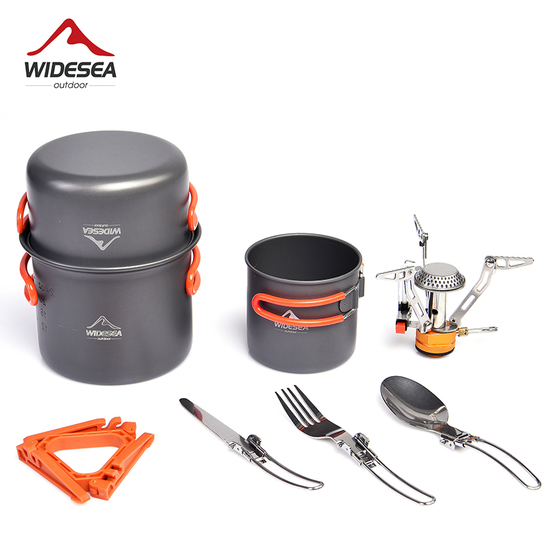 Camping Cooking Pan Set - Widesea Camping Cookware Set Outdoor Tableware