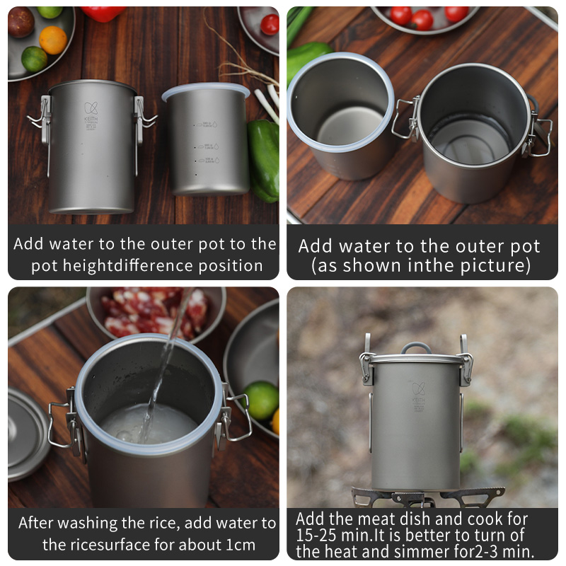 KEITH Pure Titanium Rice Cooke - Camping Cooking Sets review and price