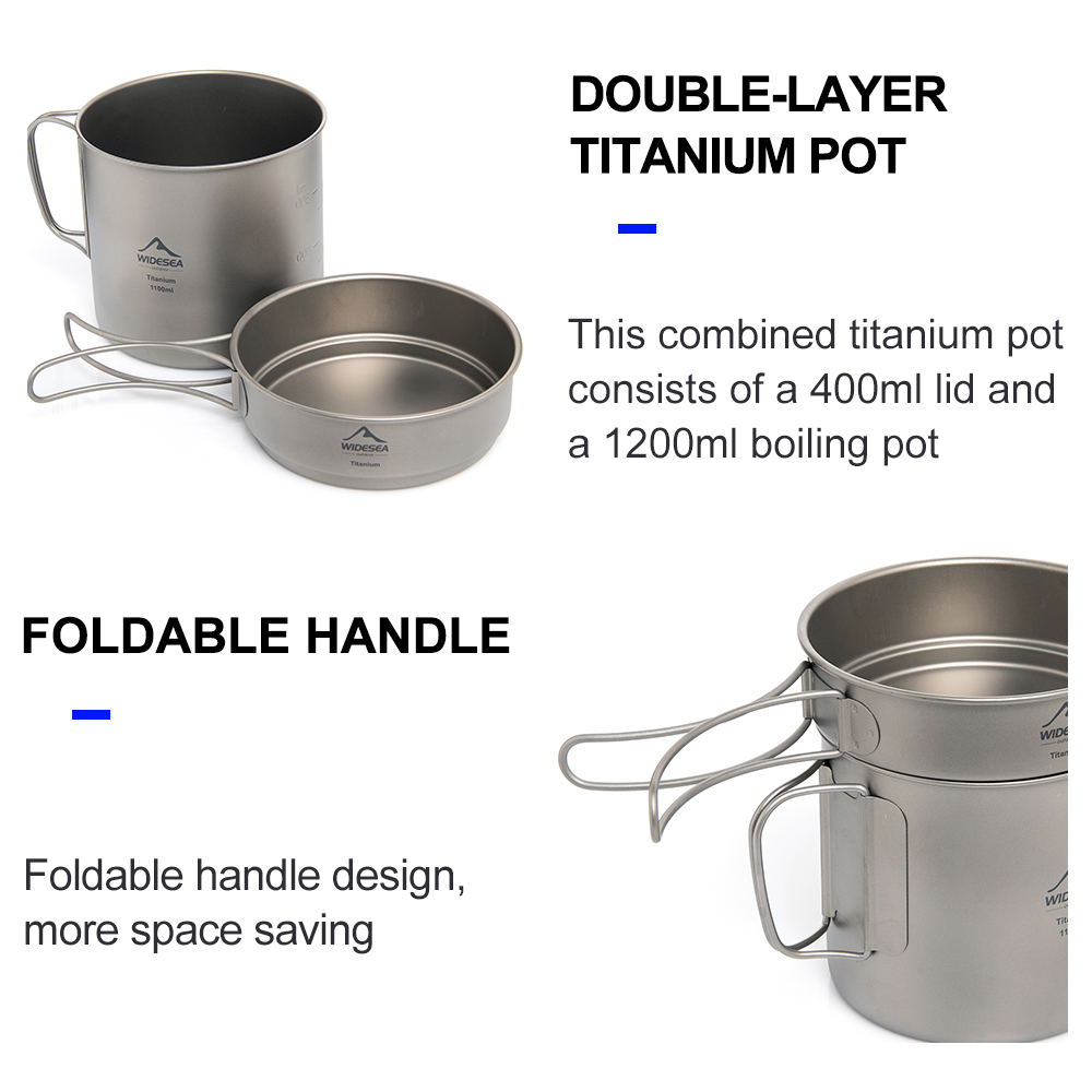 Widesea Ultralight Titanium Ca - Camping Cooking Pan Set review and price