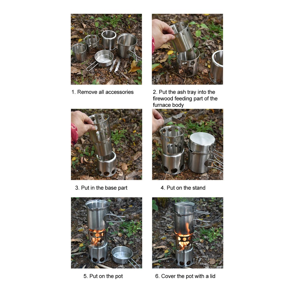 Durable Stainless Steel Campin - Camping Cooking Sets review and price