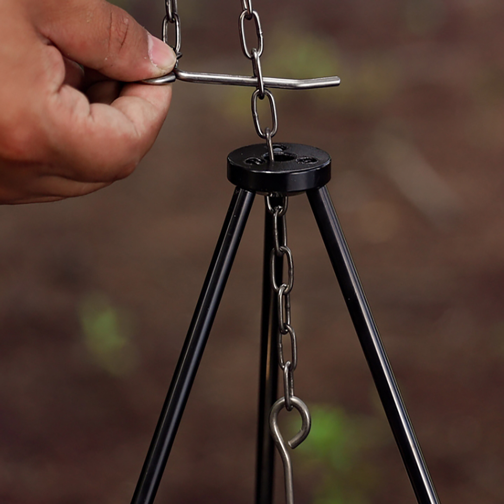 Camping Campfire Tripod for Ha - Camping Cooking Pot Tripod review and price