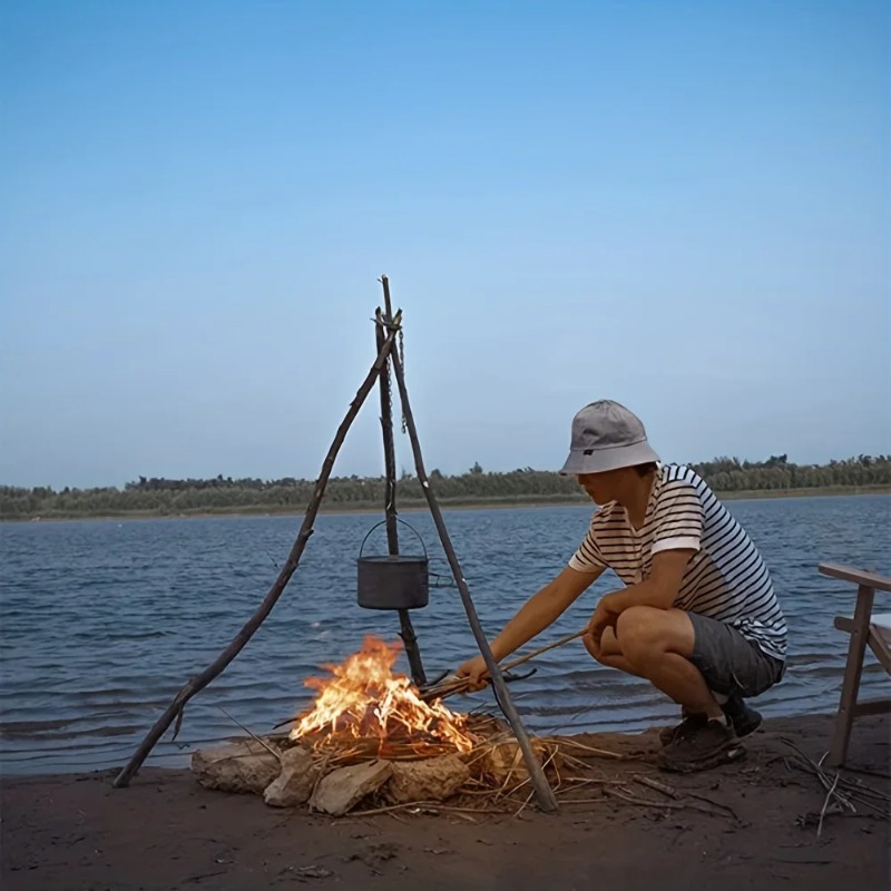 Outdoor BBQ Tripod Portable De - Camping Cooking Pot Tripod review and price