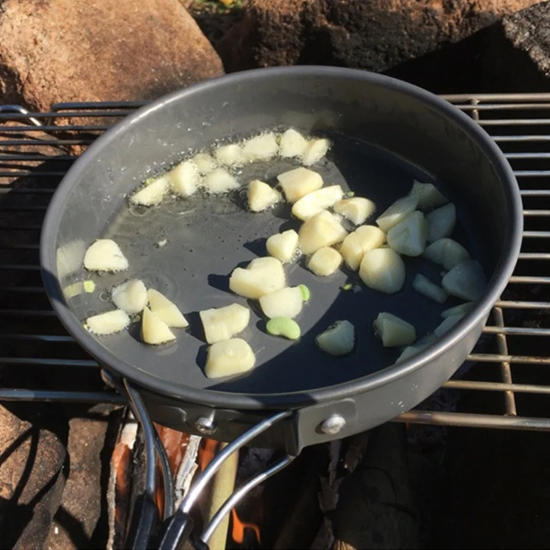 Portable Frying Pan with Stora - Camping Cooking Pan Set review and price