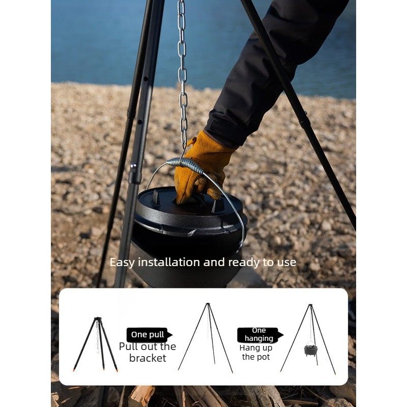 Aluminum Alloy Hanging Pot Bra - Camping Cooking Pot Tripod review and price