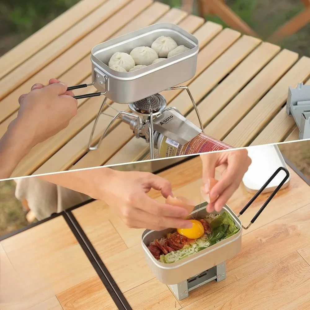 800/1400ML Aluminum Lunch Boxe - Camping Cooking Dishes review and price