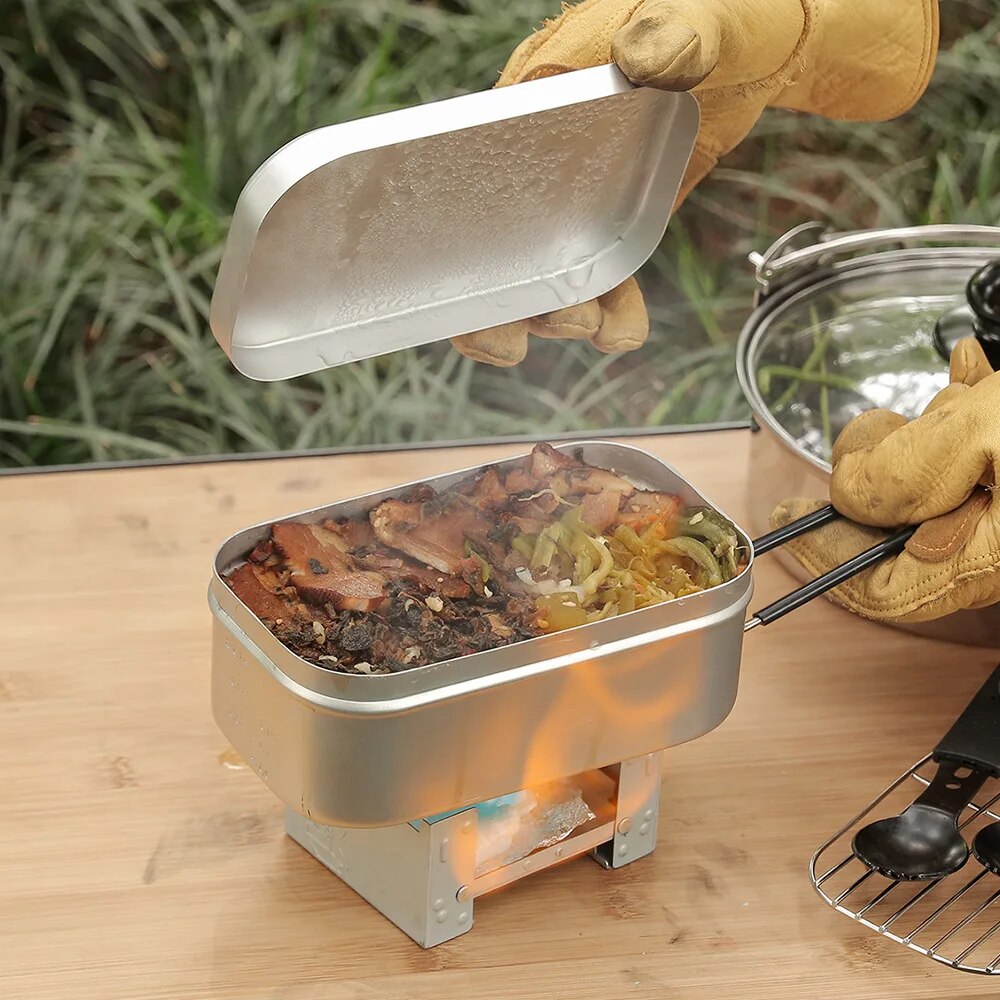 800/1400ML Aluminum Lunch Boxe - Camping Cooking Dishes review and price