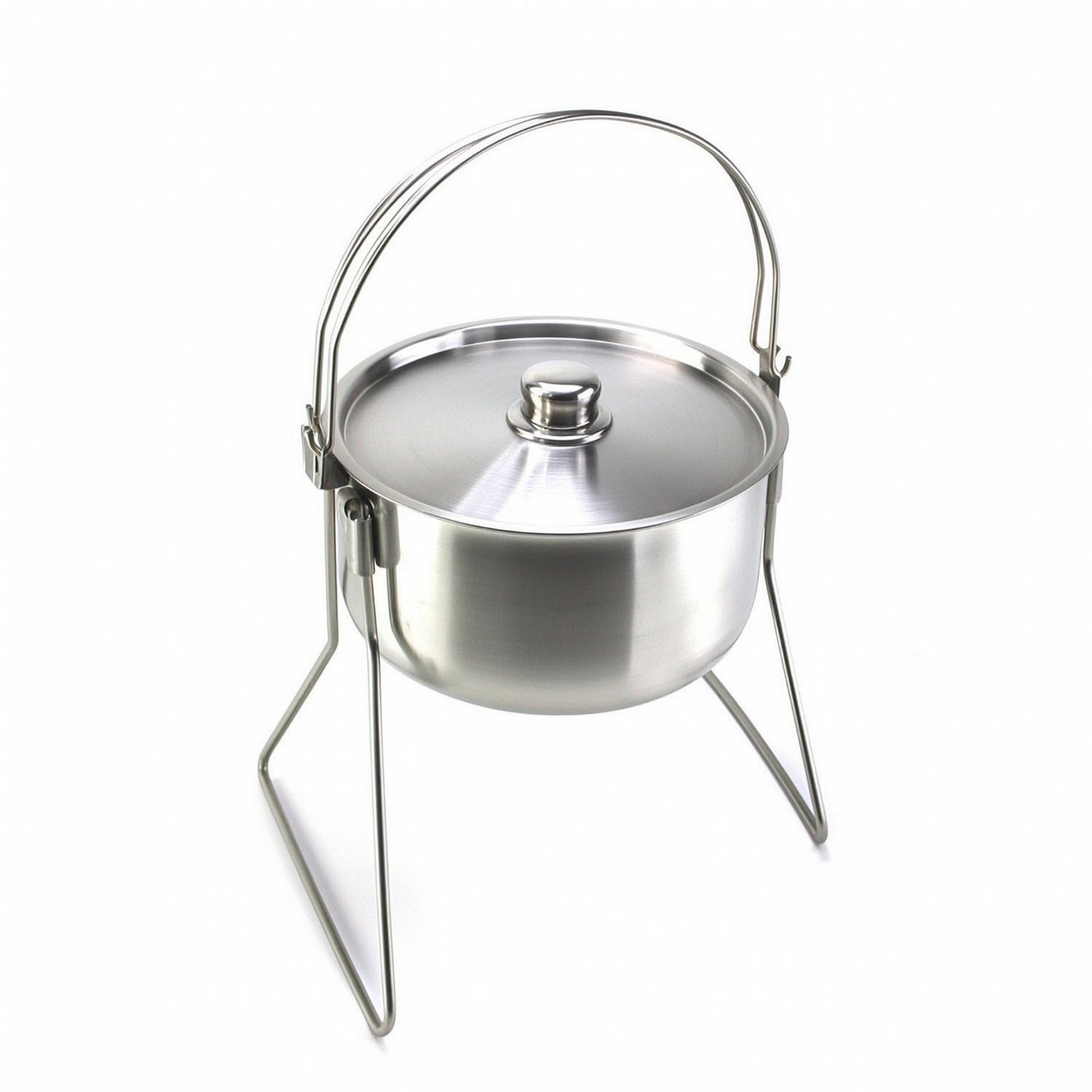 Pot with Tripod Frame Stainles - Camping Cooking Pot Tripod review and price
