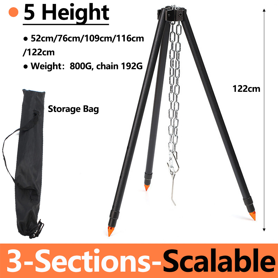 Camping Campfire Tripod for Ha - Camping Cooking Pot Tripod review and price
