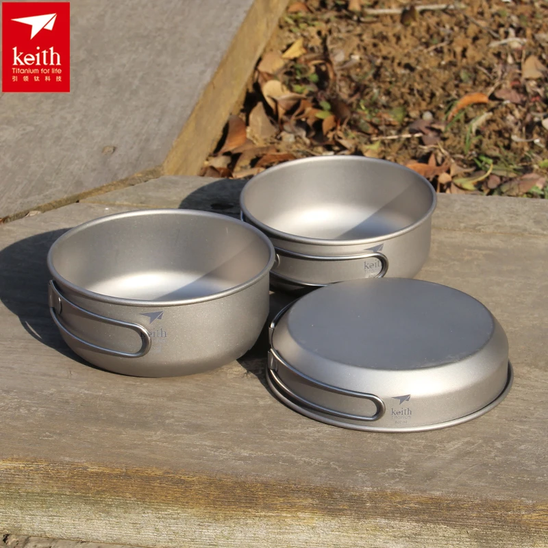 Keith 3PCS Titanium Cookware P - Camping Cooking Pan Set review and price