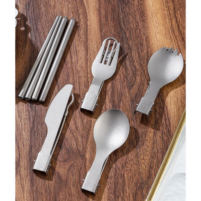 Titanium Foldable Utensil Set  - Camping Cooking And Eating review and price