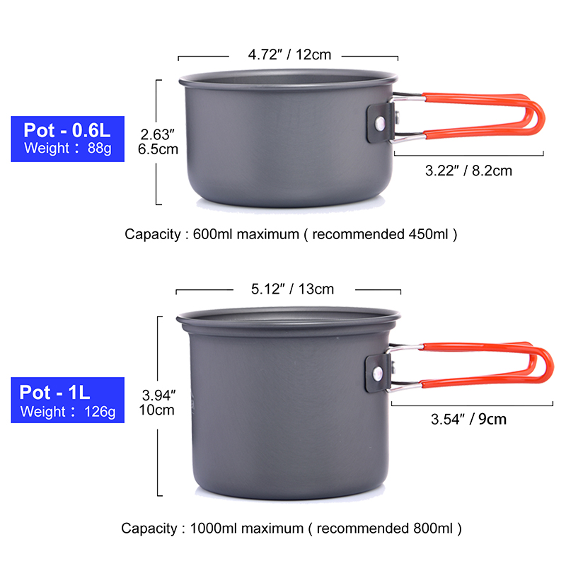 Widesea Camping Cookware Set O - Camping Cooking Pan Set review and price