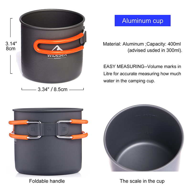 Widesea Camping Cookware Set O - Camping Cooking Pan Set review and price