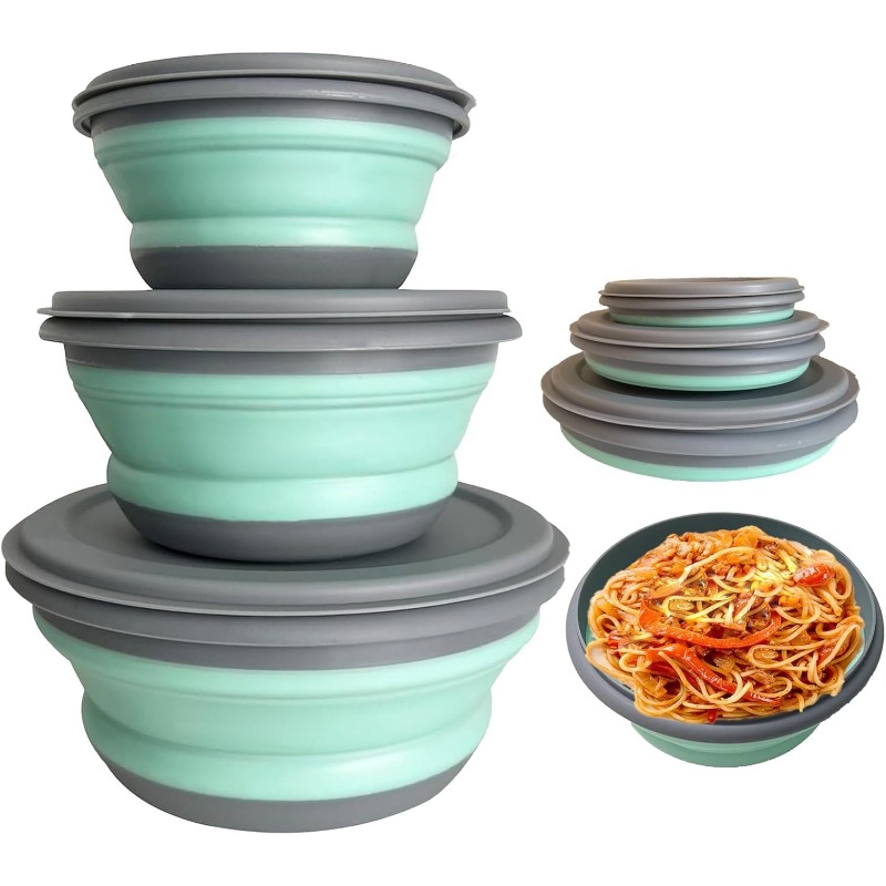 3pcs Silicone Folding Lunch Bo - Camping Cooking Dishes review and price