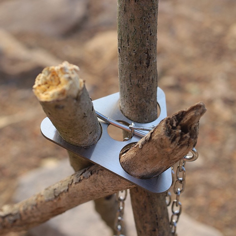 Stainless Steel Camping Tripod - Camping Cooking Pot Tripod review and price