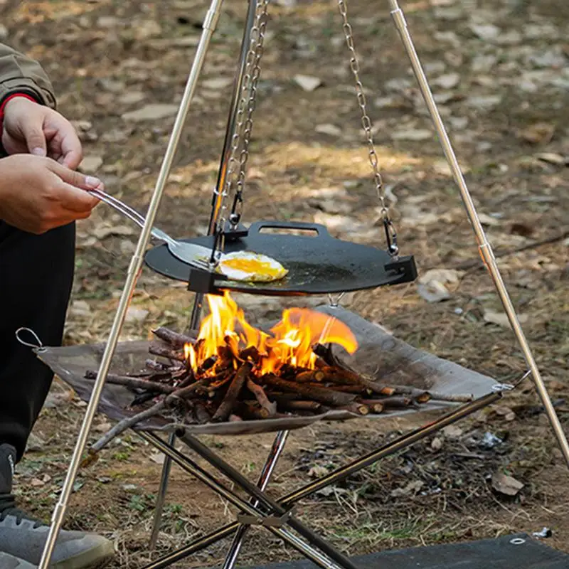 Aluminum Camping Bonfire Tripo - Camping Cooking Pot Tripod review and price