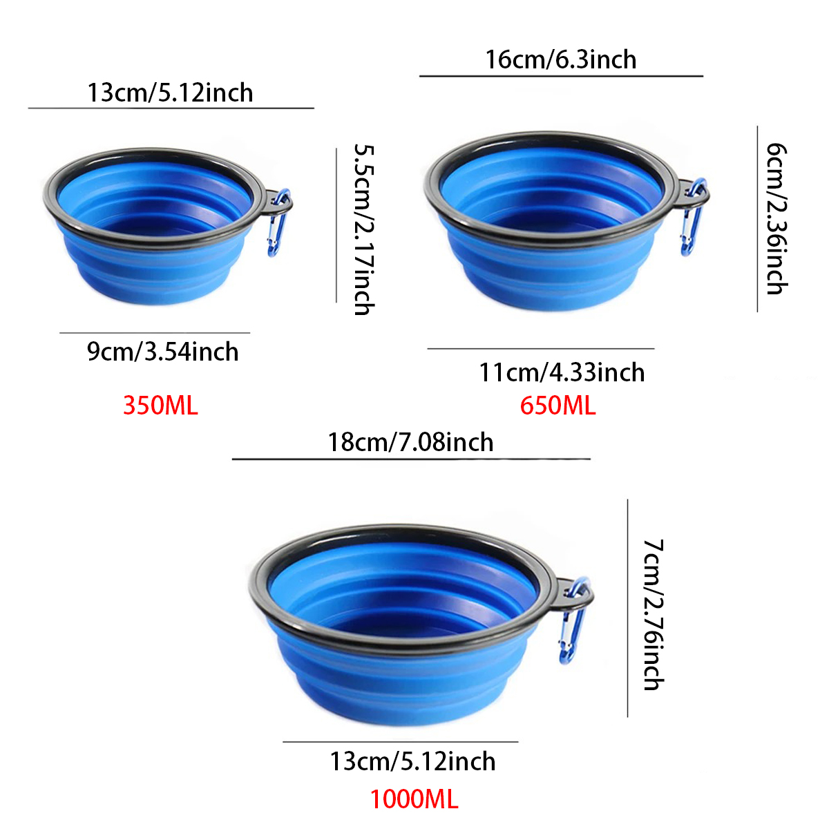 Collapsible Pet Silicone Dog F - Camping Cooking Dishes review and price